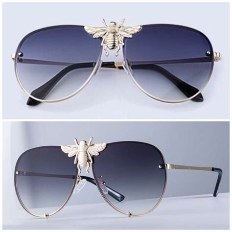 gucci glasses with bee on them|gucci rimless glasses for women.